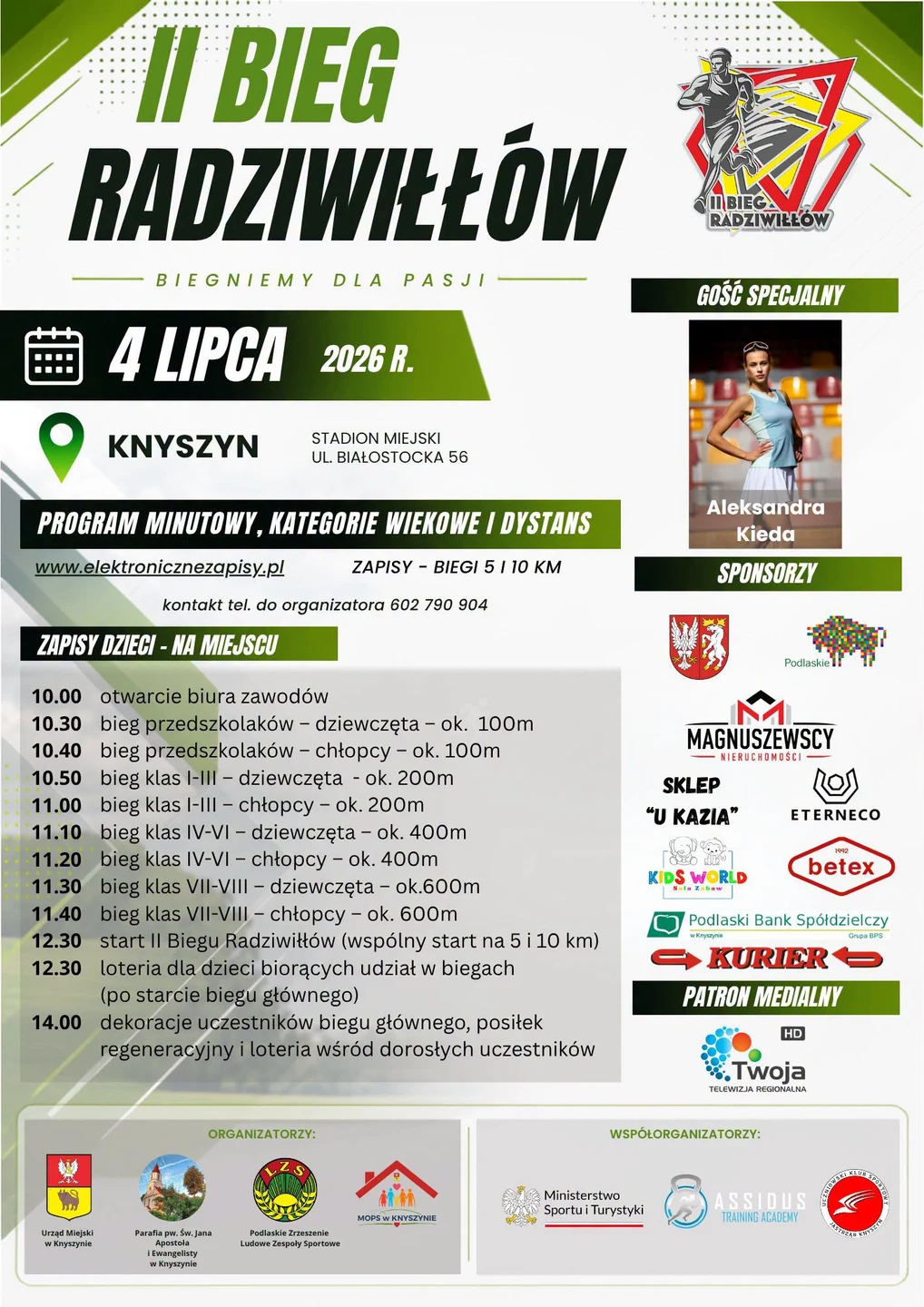 II Bieg Radziwiłłów w Knyszynie – zapisy online tylko do 1 lipca