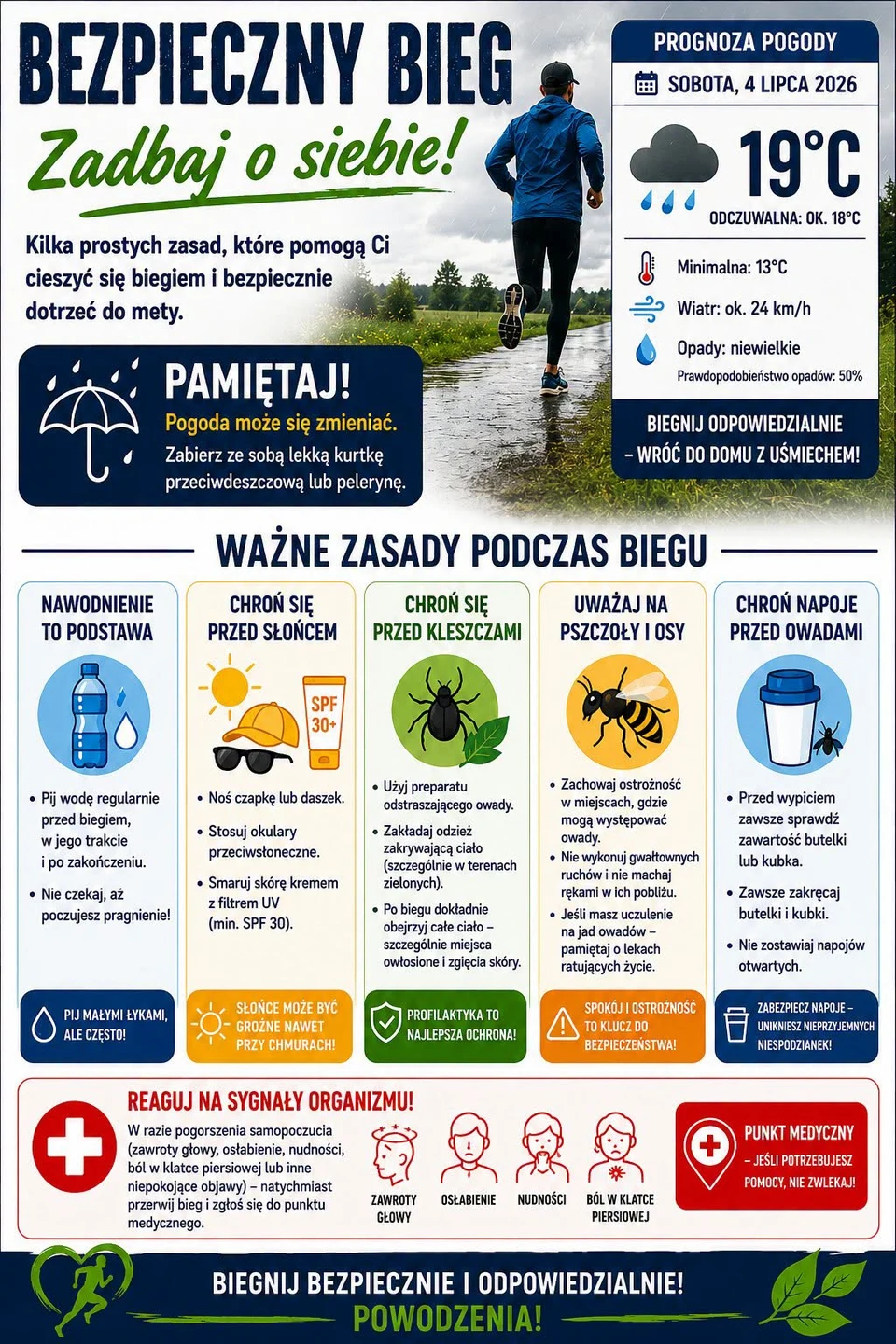 Zalecenia medyczne dla uczestników biegu